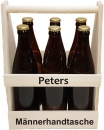Personalisierter Bierflaschenträger aus Holz